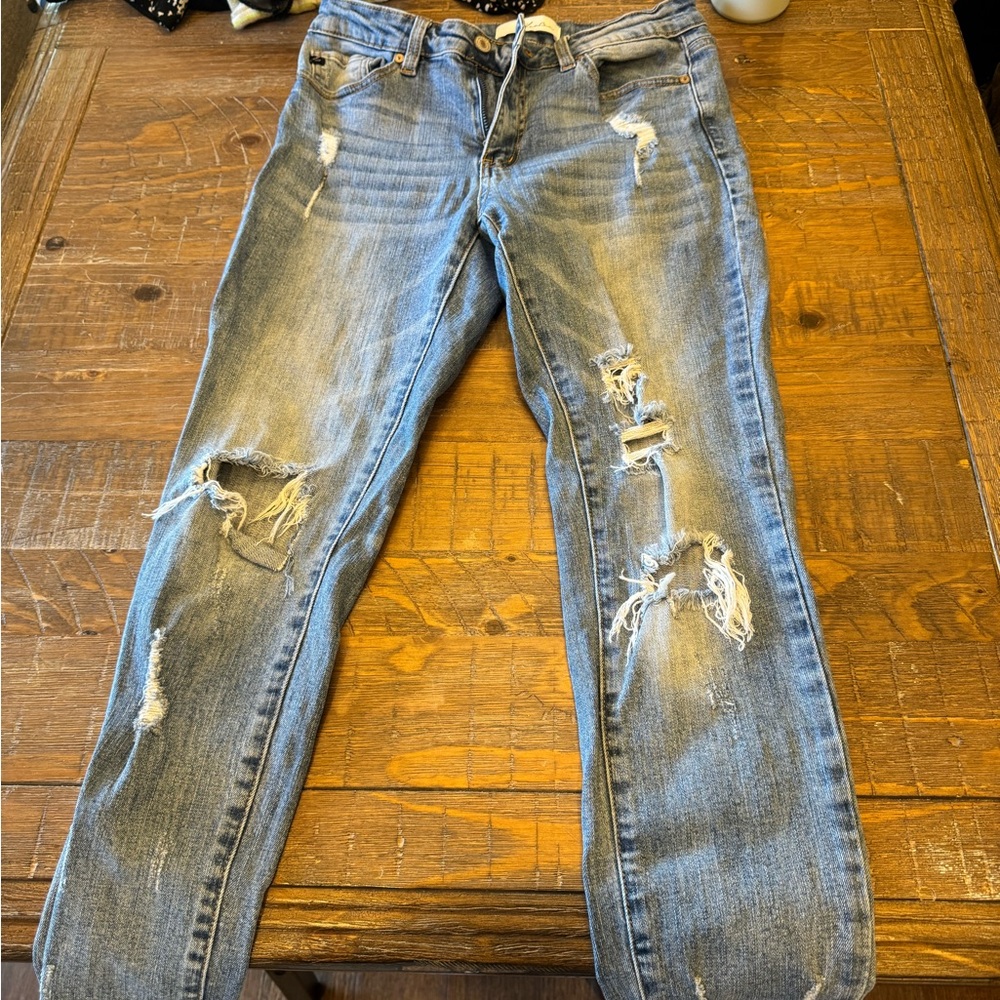 KanCan Light Blue Distressed Skinny Jeans
